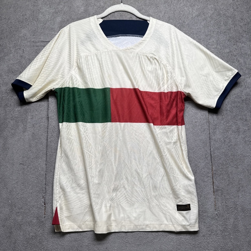 Nike Dri-FIT ADV Portugal Away Soccer Jersey Men's Large‎ 2022 Blank White